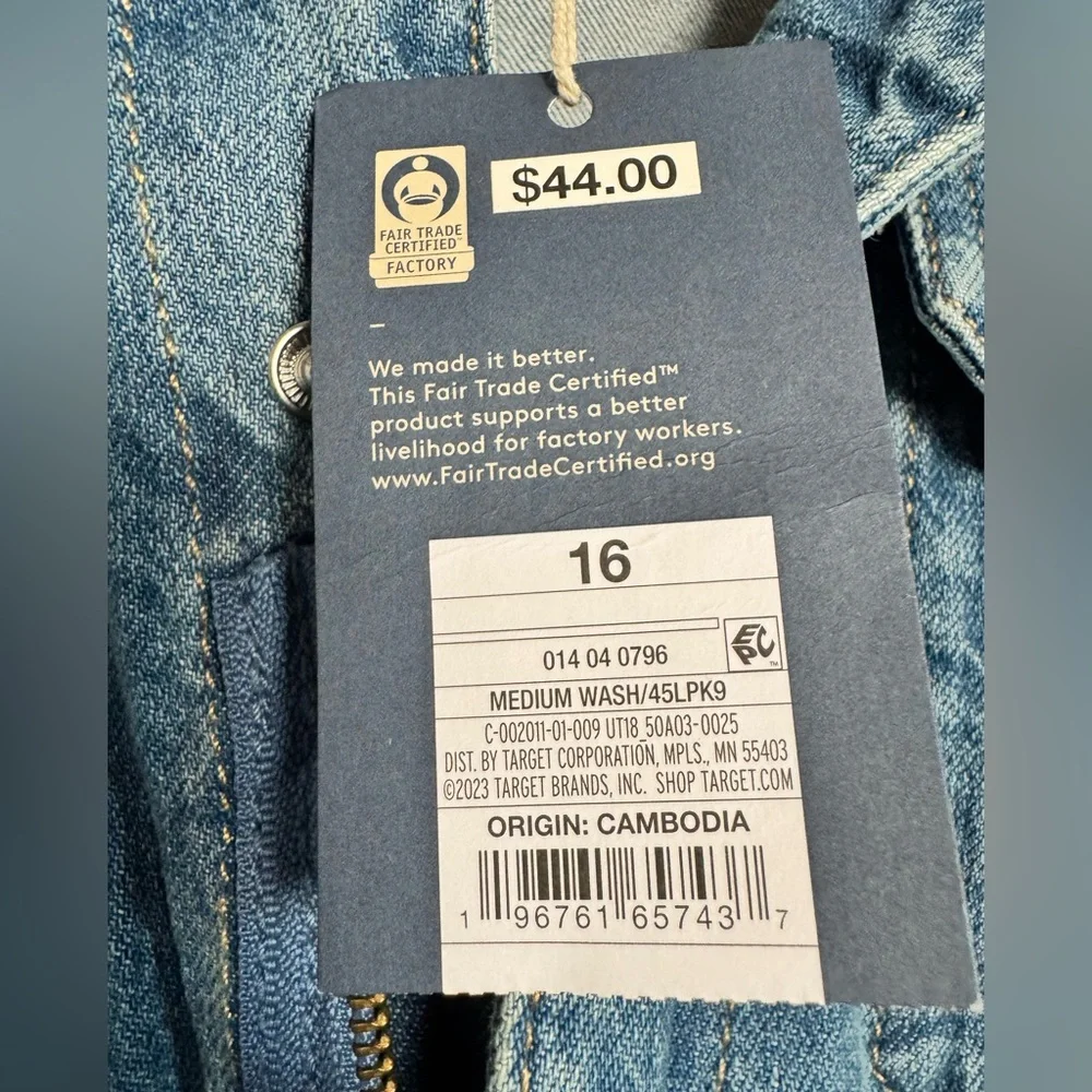 Universa Thread Denim Maxi Shirtdress SZ 16 - Picture 2 of 3